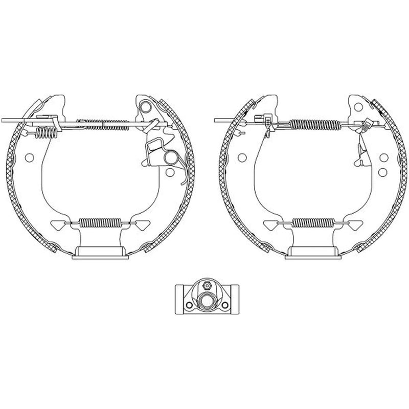 Mintex Brake Shoe Set Axle Kit fits Fiat Panda 1986-2004