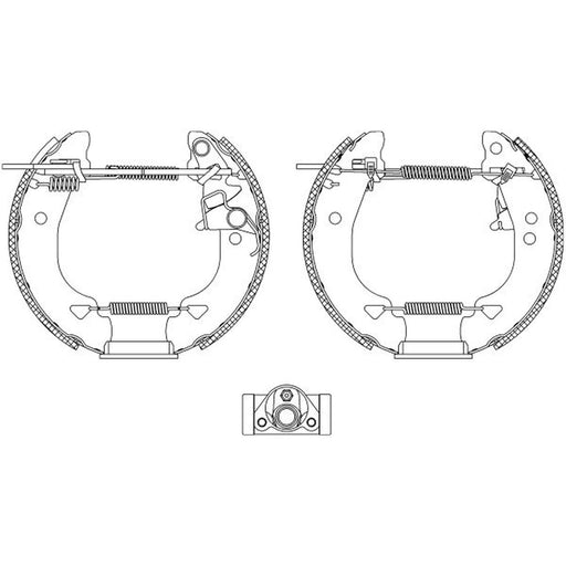 Mintex Brake Shoe Set Axle Kit fits Fiat Panda 1986-2004