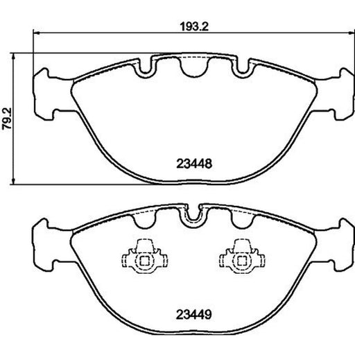 Mintex Front Brake Pad Set fits BMW X5 2001-2006 4.4 4.6 4.8
