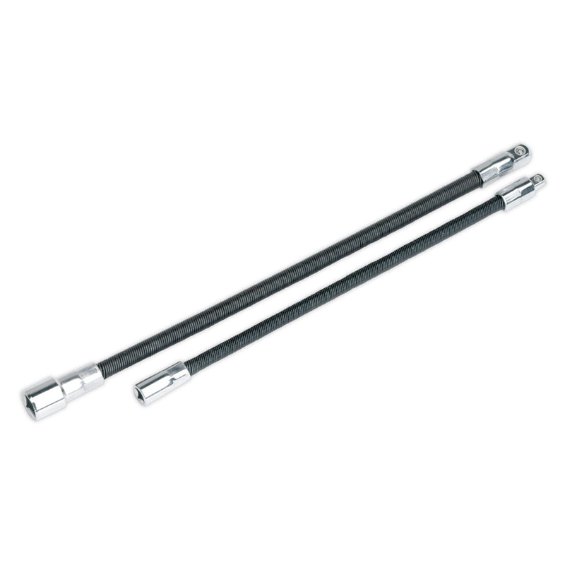 Sealey Flexible Extension Adaptor Set 2pc 1/4"Sq x 254mm & 3/8"Sq x 305mm AK7342 Sealey - Dynamic Drive