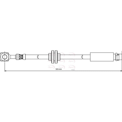 Apec Brake Hydraulic Hose Line Front Left HOS4167