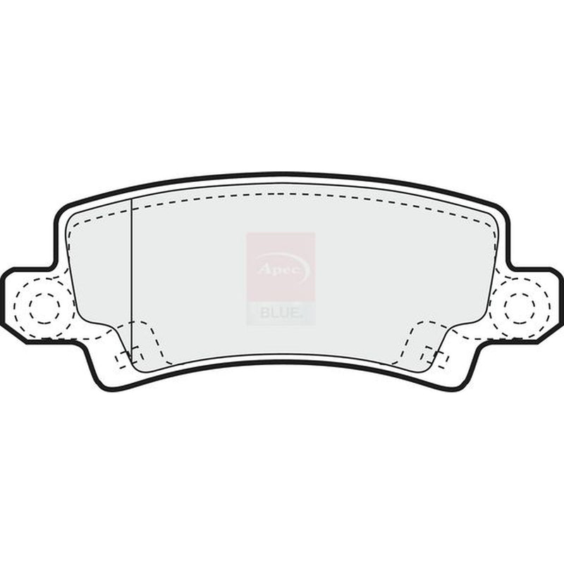 Apec Rear Brake Pad Set fits Toyota Corolla 1997-2008 1.4 1.6 1.8 2.0