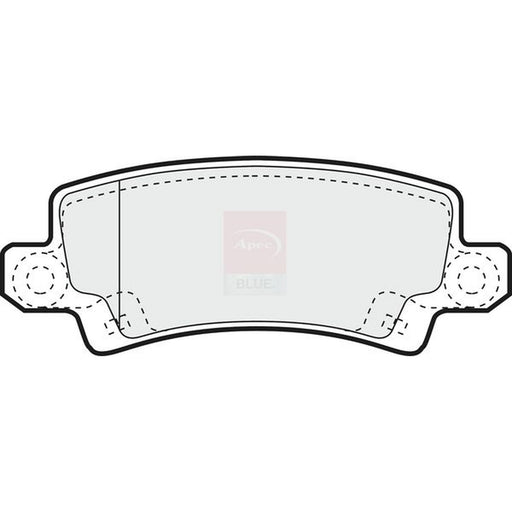 Apec Rear Brake Pad Set fits Toyota Corolla 1997-2008 1.4 1.6 1.8 2.0