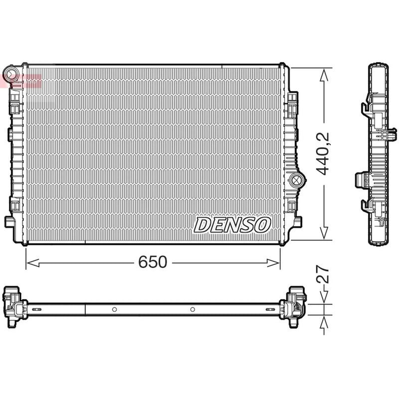 Denso Engine Radiator fits Audi A3 2012-2020 2.0