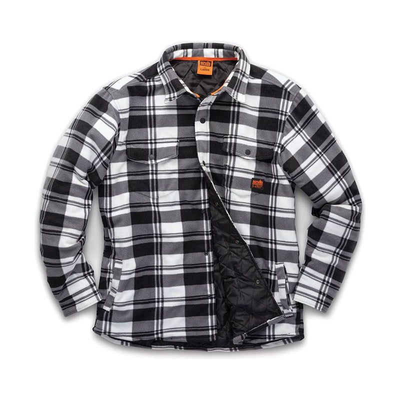 Scruffs Worker Padded Checked Shirt Black/White M Scruffs - Dynamic Drive