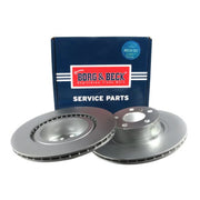 Borg & Beck Front Vented & Rear Vented Brake Discs & Pads fits BMW X4 2015-2018