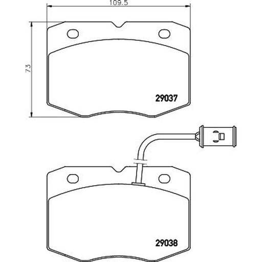Mintex Front Brake Pad Set fits Iveco Daily II 1989-1998