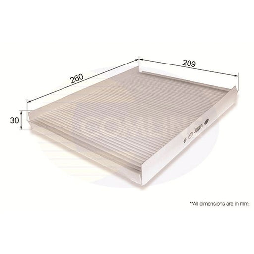 Comline Cabin Air Filter (Pollen Filter) fits Hyundai Santa Fé II 2006-2012