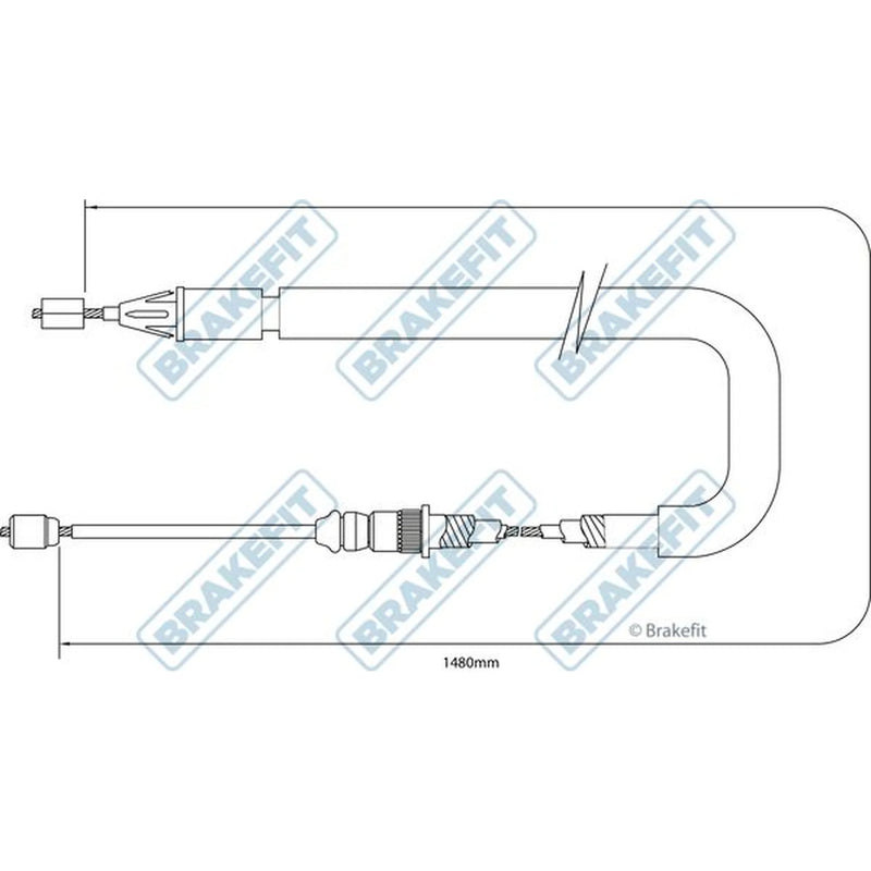Apec Handbrake Cable Right Rear BBC3384