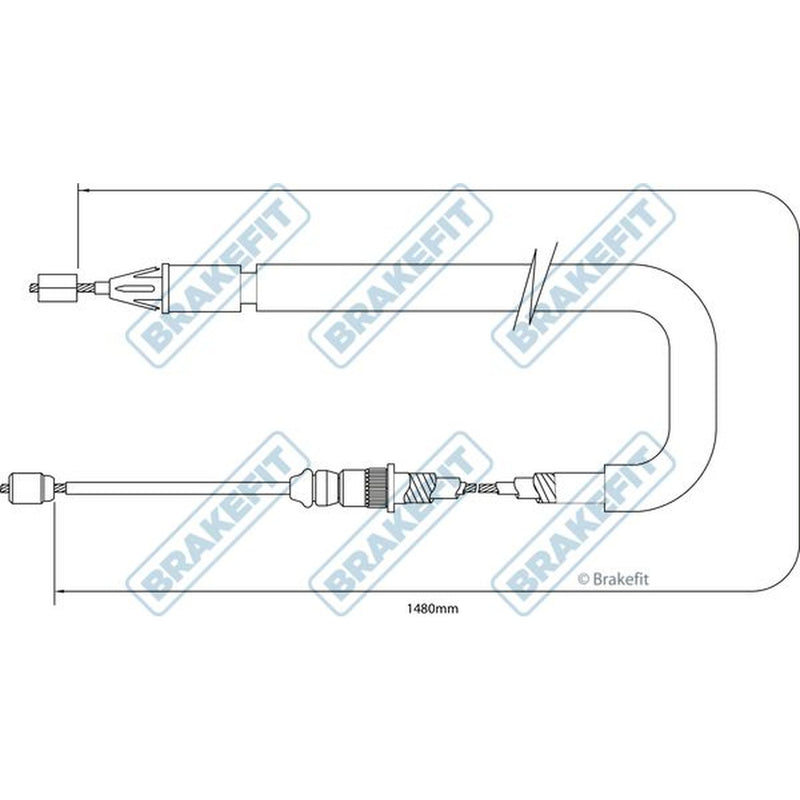 Apec Handbrake Cable Right Rear fits Renault Scénic I 1999-2003
