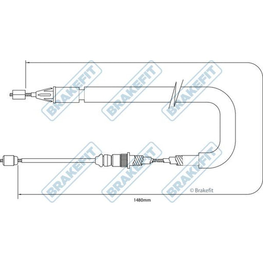 Apec Handbrake Cable Right Rear fits Renault Scénic I 1999-2003