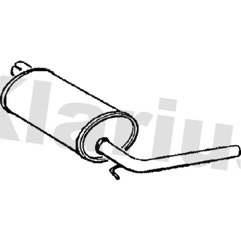 Klarius Box With Tail Pipe Rear fits Renault Trafic 1980-1990 1.7 2.0 2.1