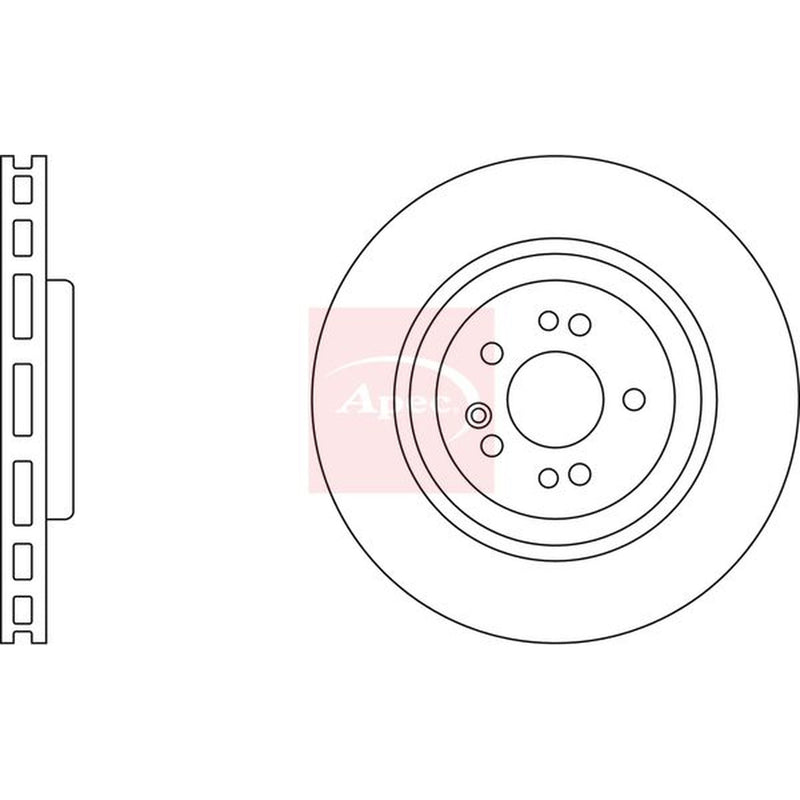 Apec Front Brake Vented Discs & Pads fits Mercedes-Benz M-Class 1998-2005