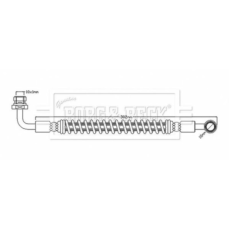 Borg & Beck Brake Hydraulic Hose Line Rear Right BBH8884