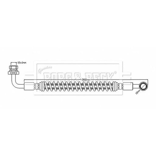 Borg & Beck Brake Hydraulic Hose Line Rear Right BBH8884