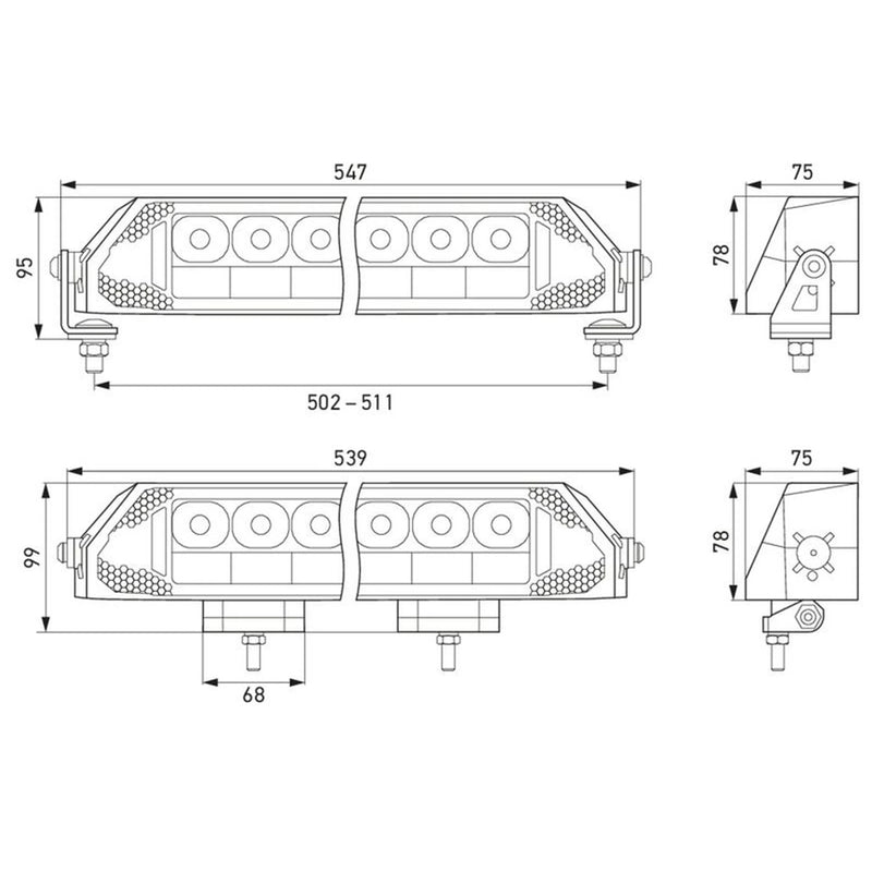 Hella Spotlight Dynaray 215'' Dr Spot Fl 1FJ Front 1FJ 359 100-231 1FJ 359