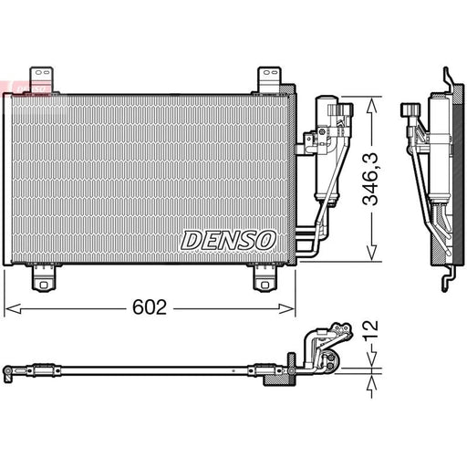Denso Air Conditioning Condenser fits Mazda 2 2014 on 1.5