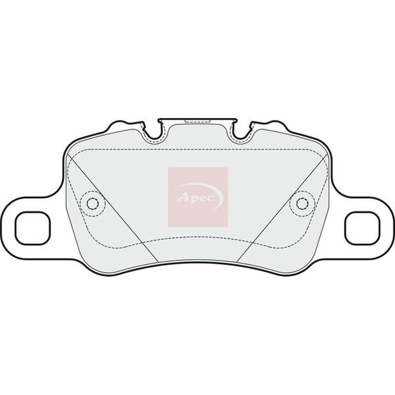 Apec Rear Brake Pad Set fits Porsche 918 Spyder 2013 on 4.6