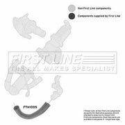 First Line Intercooler Turbo Charge Air Hose fits Fiat Grande Punto 2005-2013