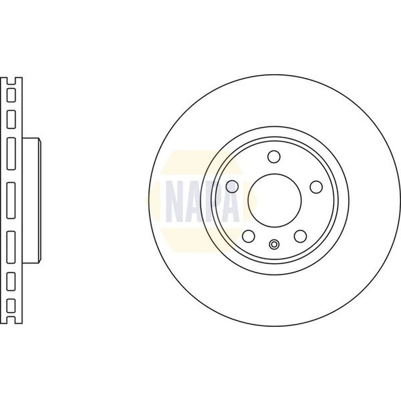 NAPA 2 x Vented Front Brake Discs NBD5467-x2