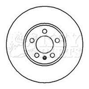 Key Parts 2 x Vented Front Brake Discs KBD4069-x2