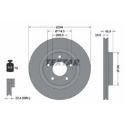 Textar 2 x Front Brake Discs 92135203-x2