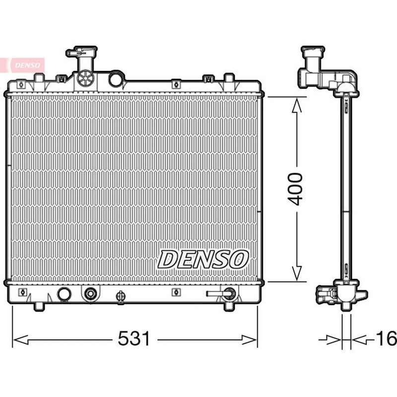 Denso Engine Radiator fits Suzuki Swift III 2010-2017 1.2