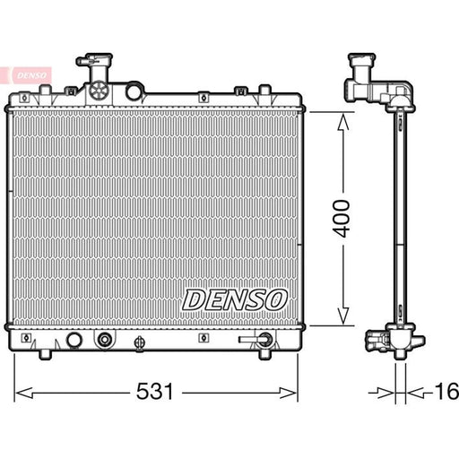 Denso Engine Radiator fits Suzuki Swift III 2010-2017 1.2