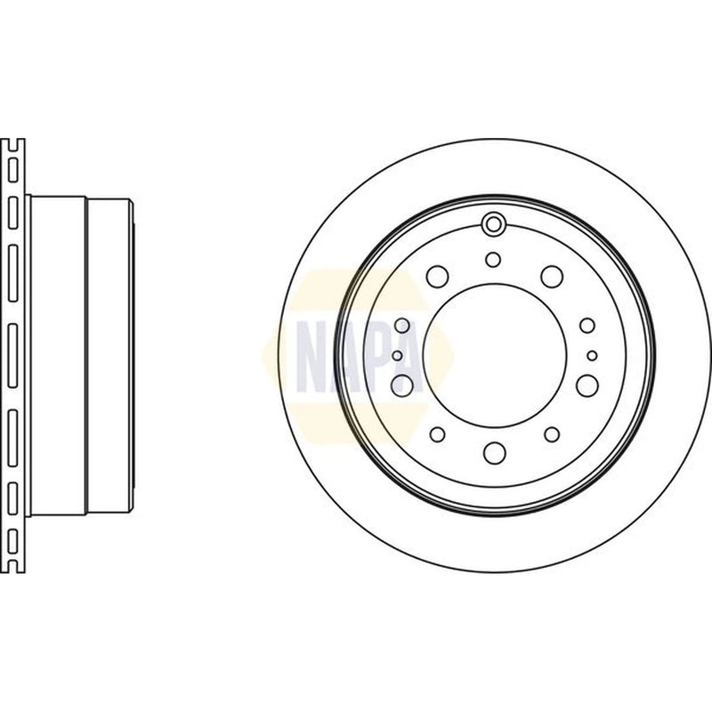 NAPA 2 x Vented Brake Discs fits Toyota Land Cruiser Amazon 1998-2007 4.2 4.7