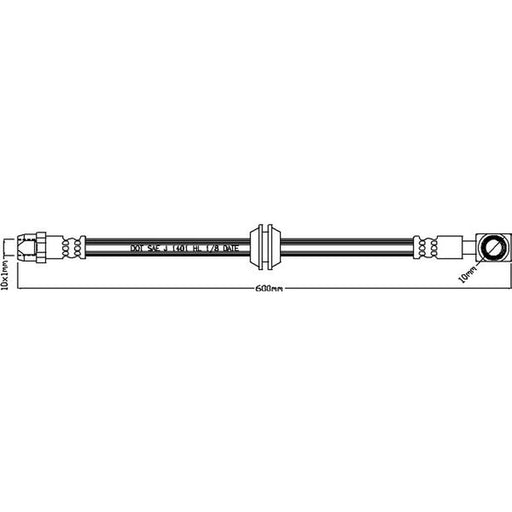 Juratek Brake Hydraulic Hose Line Right JBH1006