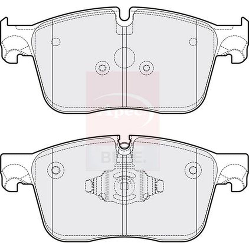 Apec Front Brake Pad Set fits Jaguar F-Pace 2015 on 2.0 3.0