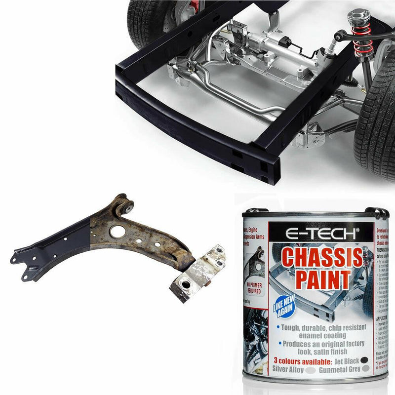 E-Tech Quick Repair Protect Restore Car Underbody Chassis Paint JET BLACK 500ml E-Tech - Dynamic Drive