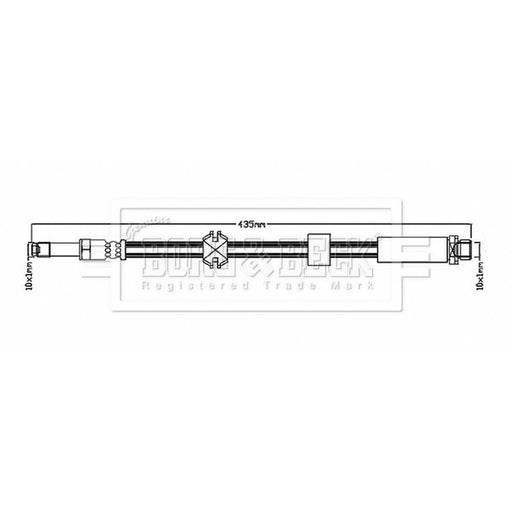 Borg & Beck Brake Hydraulic Hose Line Front Right BBH6146