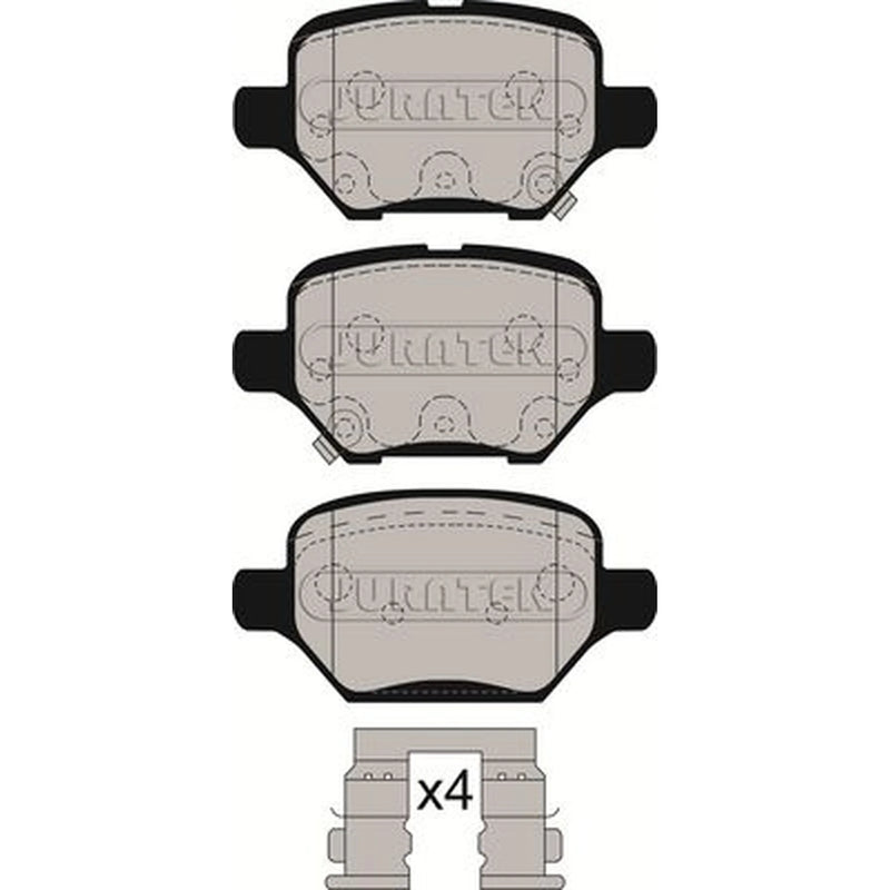 Juratek Rear Brake Pad Set fits Opel Mokka / Mokka X 2012-2019 1.4 1.6
