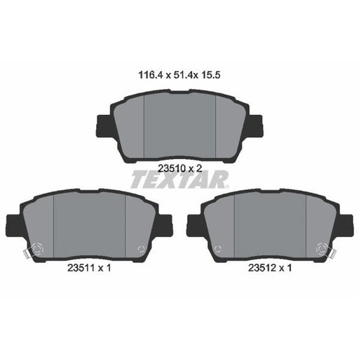 Textar Front Brake Pad Set 2351002