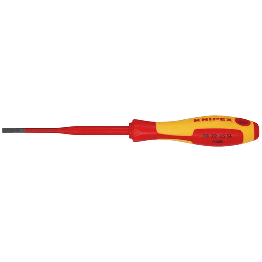 KNIPEX 98 20 35 SL VDE Insulated Slotted Screwdriver, 3.5 x 100mm - Slim