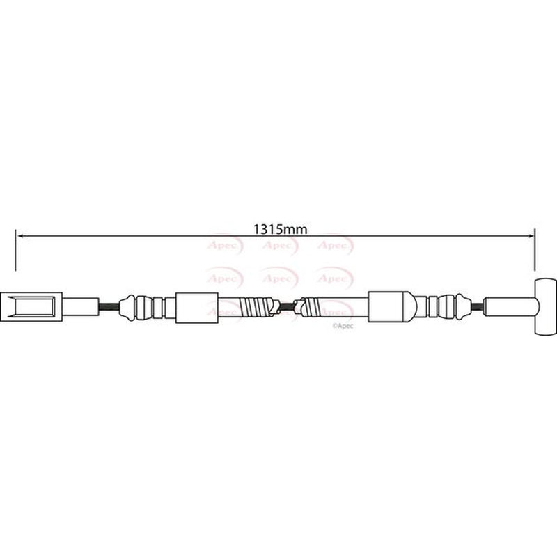 Apec Handbrake Cable Left Rear fits Iveco Daily III 1999-2007