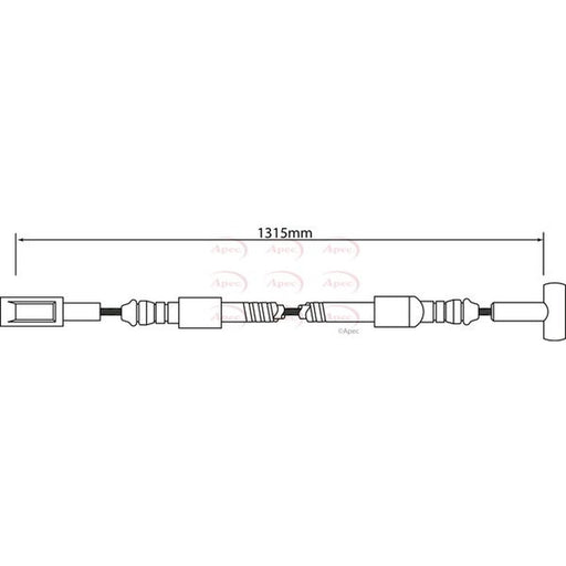 Apec Handbrake Cable Left Rear fits Iveco Daily III 1999-2007