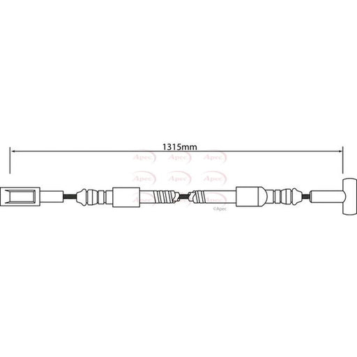 Apec Handbrake Cable Right Rear CAB1241