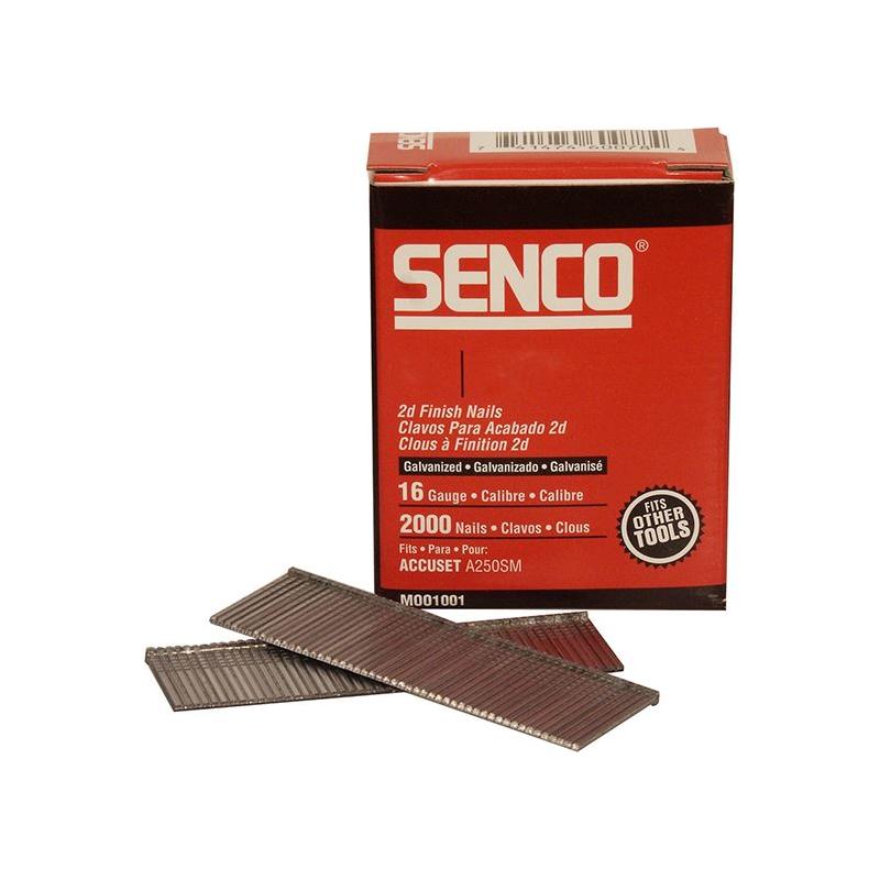 Senco Straight Brad Nails Galvanised 16G x 55mm (Pack 2000) Senco - Town Tools