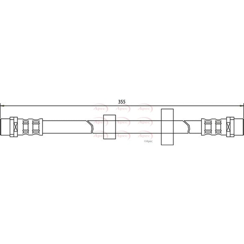 Apec Brake Hydraulic Hose Line Front HOS3435