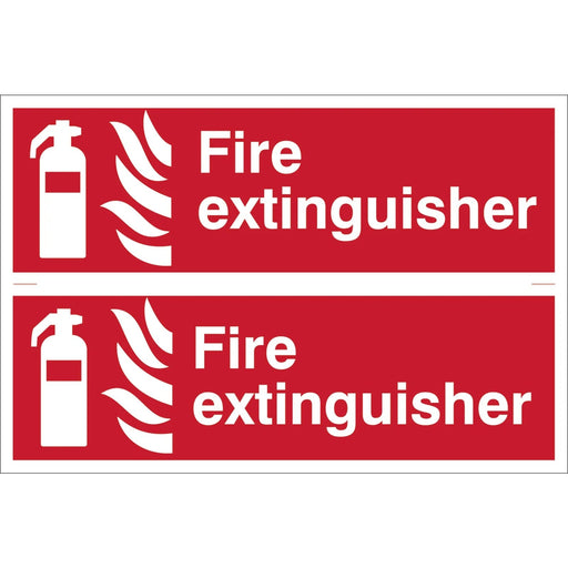 Draper Fire Extinguisher' Fire Equipment Sign (Pack of 2) - SS30 - image 1