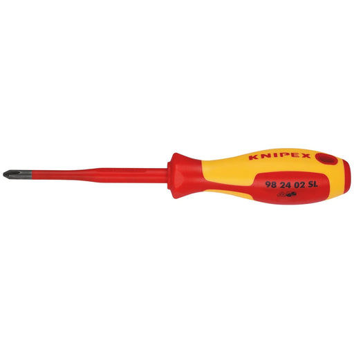 KNIPEX 98 24 02 SL VDE Insulated Phillips Screwdriver PH2 x 100mm - Slim