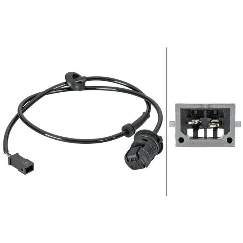 Hella ABS Wheel Speed Sensor Rear fits Audi A6 C4 1995-1997 2.8