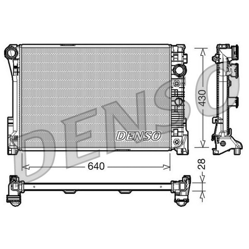 Denso Engine Radiator fits Mercedes-Benz C-Class 2007-2014