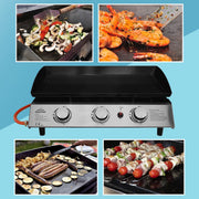 Dellonda 3 Burner 7.5kW Portable Gas Plancha - Stainless Steel Dellonda  - Dynamic Drive