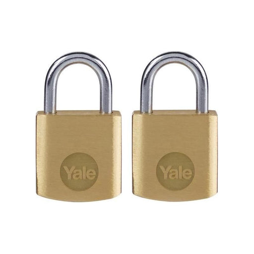 Yale Locks Brass Padlock 20mm (2 Pack) Yale Locks - NN4 Online