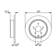 Bosch Front & Rear Brake Discs & Pads fits Toyota Prius Plus 2011 on 1.8