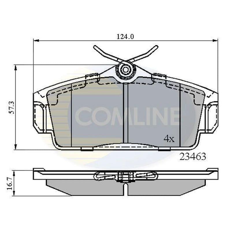 Comline 4 x Front Brake Pad Set fits Nissan Almera 2000-2006 1.5 1.8 2.2
