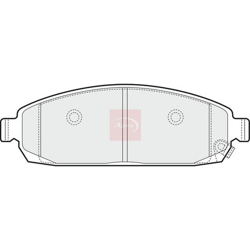Apec Front Brake Pad Set fits Jeep Commander 2005-2010 3.0 5.7